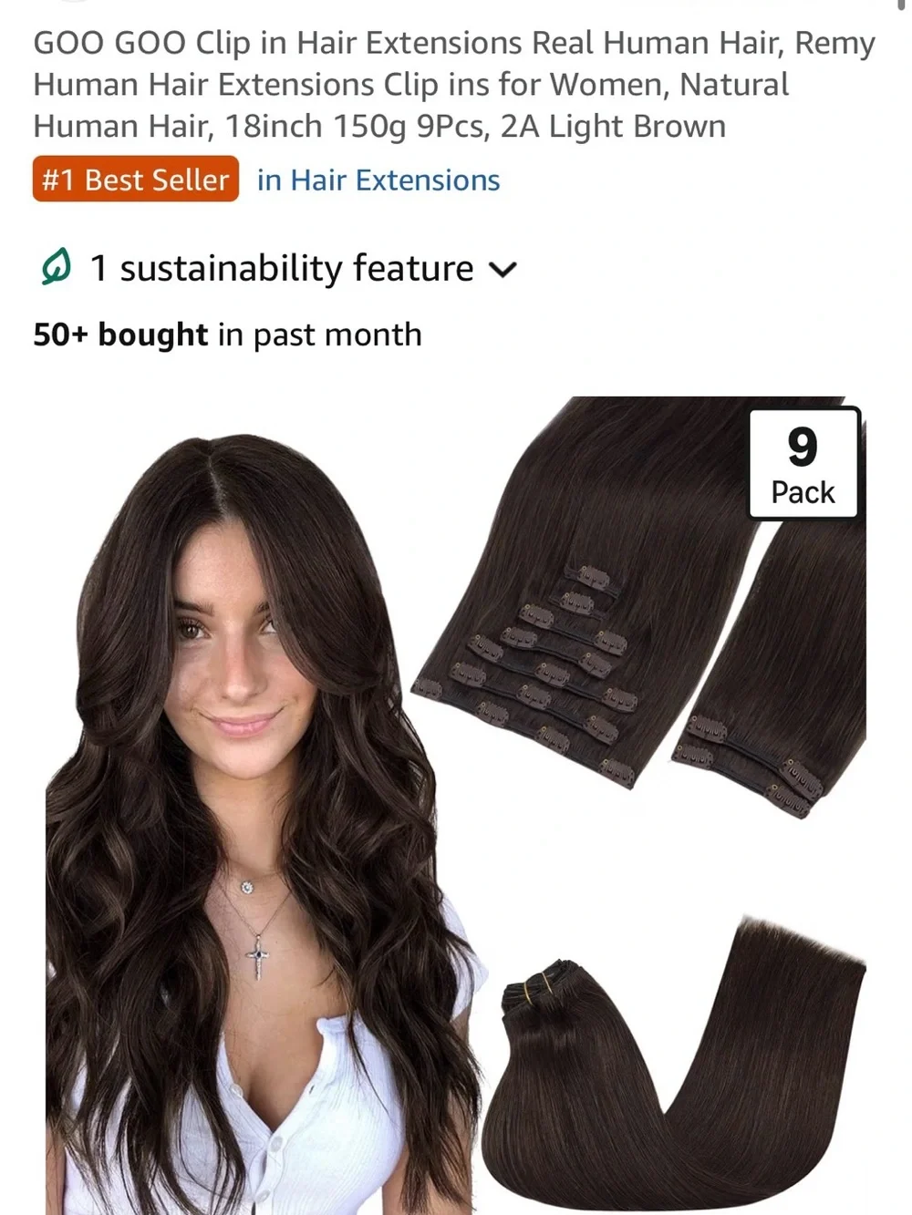 Goo Goo Clip-In Human Hair Extensions